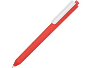 Ручка пластиковая шариковая Pigra  P03 «софт-тач» - красный/белый