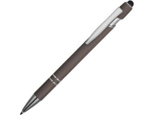 Ручка-стилус металлическая шариковая «Sway» soft-touch - серый/серебристый