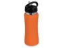 Бутылка спортивная из стали «Коста-Рика», 600 мл - оранжевый/черный/серебристый