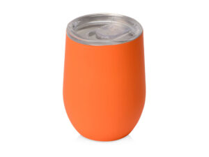 Вакуумная термокружка «Sense Gum», soft-touch - оранжевый