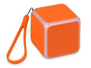 Портативная колонка «Cube» с подсветкой - оранжевый