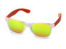 Очки солнцезащитные с зеркальными линзами «Partymaker» - белый/оранжевый