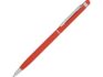 Ручка-стилус металлическая шариковая «Jucy Soft» soft-touch - красный