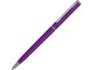 Ручка пластиковая шариковая «Наварра» - фиолетовый матовый/серебристый