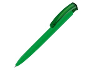 Ручка пластиковая шариковая трехгранная «Trinity K transparent Gum» soft-touch - темно-зеленый