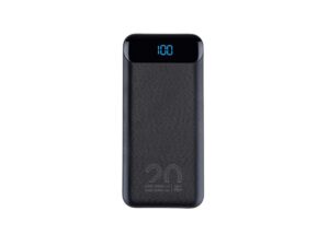 Внешний аккумулятор с дисплеем, 20000 mAh - черный