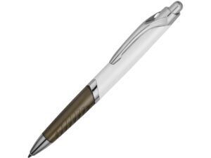 Ручка пластиковая шариковая «Призма» - белый/черный