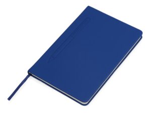 Блокнот А5 «Magnet» soft-touch с магнитным держателем для ручки - A5, синий