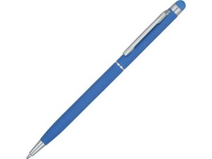 Ручка-стилус металлическая шариковая «Jucy Soft» soft-touch - светло-синий