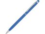 Ручка-стилус металлическая шариковая «Jucy Soft» soft-touch - светло-синий