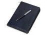 Бизнес-блокнот на молнии А5 «Fabrizio» с RFID защитой и ручкой - синий/серебристый