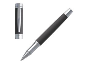 Ручка-роллер Zoom Soft Black - черный/серебристый