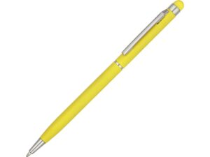 Ручка-стилус металлическая шариковая «Jucy Soft» soft-touch - желтый