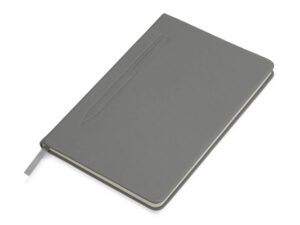 Блокнот А5 «Magnet» soft-touch с магнитным держателем для ручки - A5, серый
