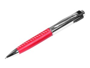 USB 2.0- флешка на 16 Гб в виде ручки с мини чипом - 16Gb, красный/серебристый