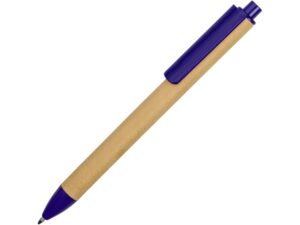 Ручка картонная шариковая «Эко 2.0» - бежевый/синий