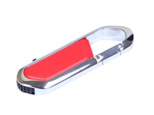 USB 2.0- флешка на 16 Гб в виде карабина - 32Gb, красный/серебристый