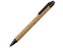 Ручка из пробки и переработанной пшеницы шариковая «Evora» - коричневый, черный