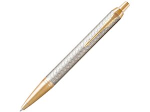 Ручка шариковая Parker IM Premium - серый, золотистый, серебристый