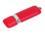 USB 2.0- флешка на 16 Гб классической прямоугольной формы - 16Gb, красный/серебристый