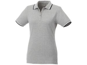 Рубашка поло «Fairfield» женская - 2XL, серый меланж/темно-синий/белый