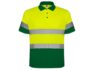 Рубашка поло со светоотражающими полосами «Polaris», мужская - S, садовый зеленый/неоновый желтый