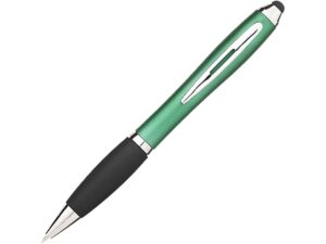 Ручка-стилус шариковая «Nash» - синие чернила, зеленый/черный/серебристый