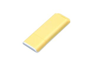 USB 2.0- флешка на 16 Гб с оригинальным двухцветным корпусом - 32Gb, желтый/белый