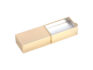 USB 2.0- флешка на 16 Гб кристалл в металле - 64Gb, золотистый