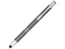 Ручка-стилус металлическая шариковая «Moneta» с анодированным покрытием - серый/серебристый