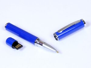 USB 2.0- флешка на 8 Гб в виде ручки с мини чипом - 64Gb, синий