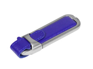 USB 2.0- флешка на 16 Гб с массивным классическим корпусом - 4Gb, синий/серебристый