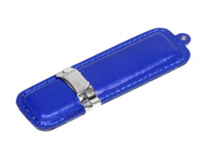 USB 2.0- флешка на 16 Гб классической прямоугольной формы - 64Gb, синий/серебристый