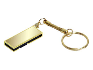 USB 2.0- флешка на 16 Гб с поворотным механизмом и зеркальным покрытием - 8Gb, золотистый