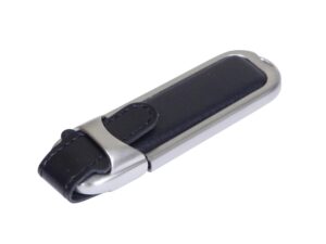 USB 2.0- флешка на 16 Гб с массивным классическим корпусом - 64Gb, черный/серебристый
