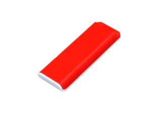 USB 2.0- флешка на 16 Гб с оригинальным двухцветным корпусом - 8Gb, красный/белый