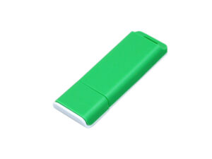 USB 2.0- флешка на 16 Гб с оригинальным двухцветным корпусом - 4Gb, зеленый/белый