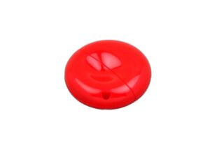 USB 2.0- флешка промо на 16 Гб круглой формы - 64Gb, красный