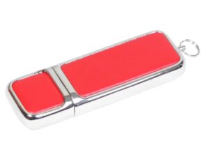 USB 2.0- флешка на 16 Гб компактной формы - 16Gb, красный/серебристый
