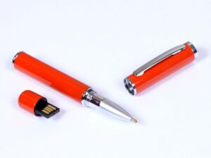 USB 2.0- флешка на 8 Гб в виде ручки с мини чипом - 16Gb, оранжевый