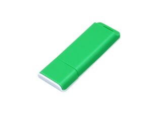 USB 2.0- флешка на 16 Гб с оригинальным двухцветным корпусом - 32Gb, зеленый/белый