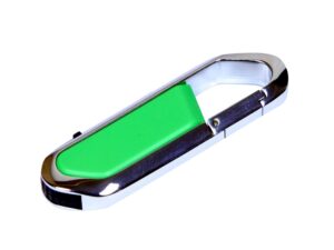 USB 2.0- флешка на 16 Гб в виде карабина - 32Gb, зеленый/серебристый