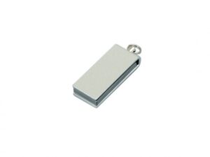USB 2.0- флешка мини на 16 Гб с мини чипом в цветном корпусе - 16Gb, серебристый