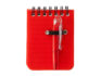 Мини-блокнот ARCO с шариковой ручкой - красный