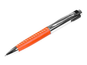 USB 2.0- флешка на 16 Гб в виде ручки с мини чипом - 8Gb, оранжевый/серебристый