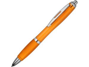 Ручка пластиковая шариковая «Nash» - черные чернила, оранжевый/серебристый