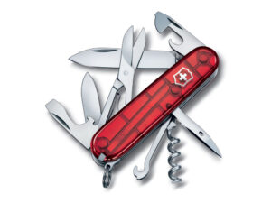 Нож перочинный «Climber», 91 мм, 14 функций - полупрозрачный красный