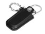 USB 2.0- флешка на 16 Гб в массивном корпусе с кожаным чехлом - 32Gb, черный/серебристый