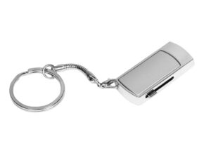 USB 2.0- флешка на 16 Гб с выдвижным механизмом и мини чипом - 8Gb, серебристый