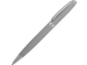 Ручка металлическая soft-touch шариковая «Flow» - свтло-серый/серебристый